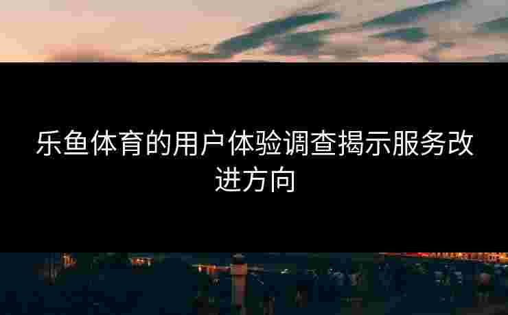 乐鱼体育的用户体验调查揭示服务改进方向