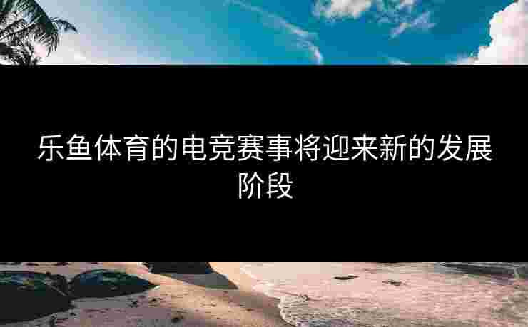 乐鱼体育的电竞赛事将迎来新的发展阶段